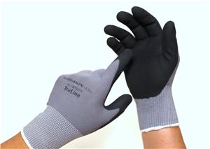 XL Black Foam Nitrile Palmcoat Rough No Dots Maxiflex Gloves