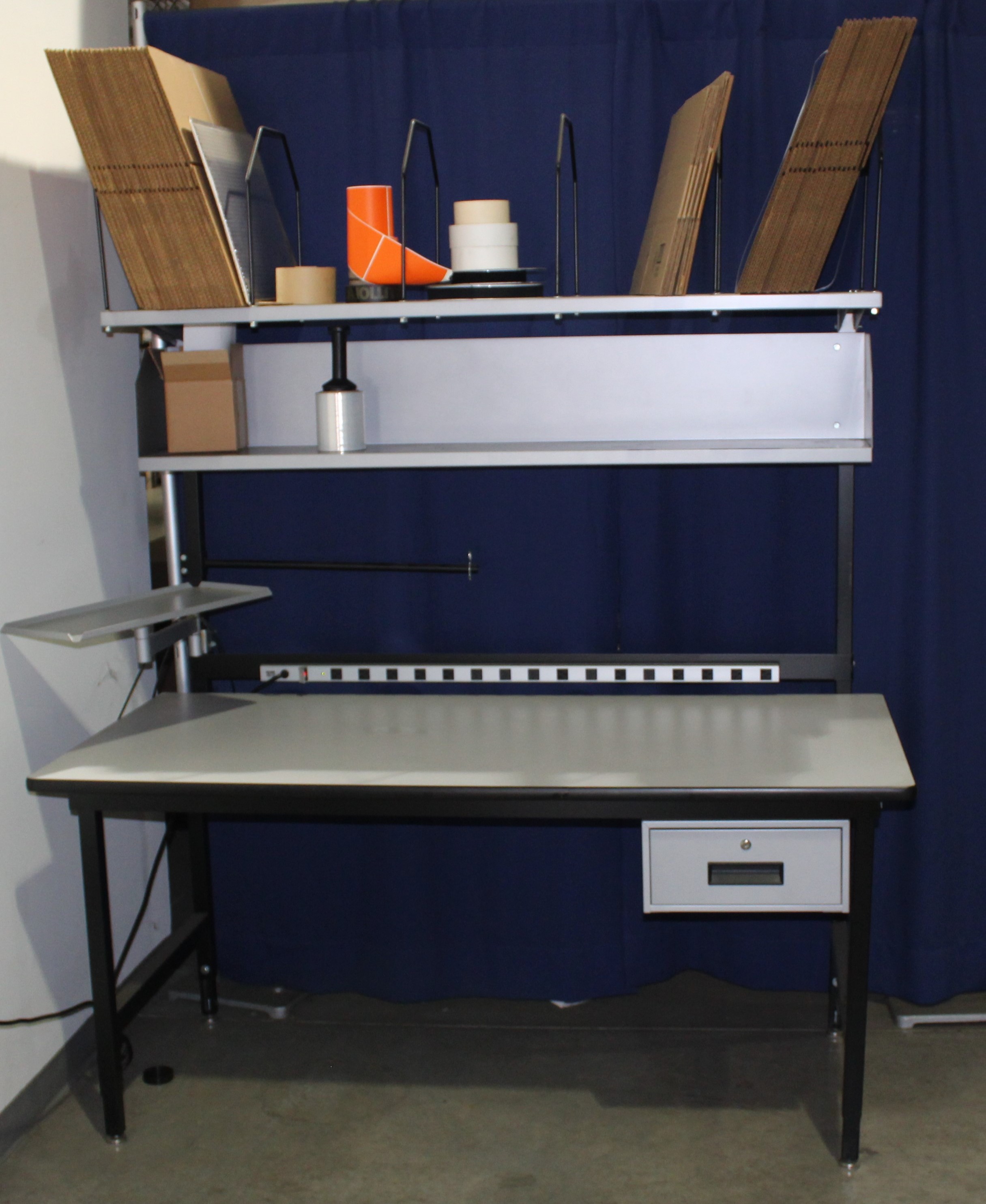 64&quot; x 17&quot; Flat Shelf With Dividers